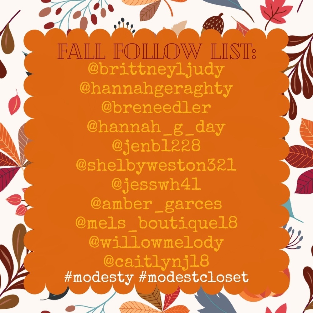 Modest Closet Follow List